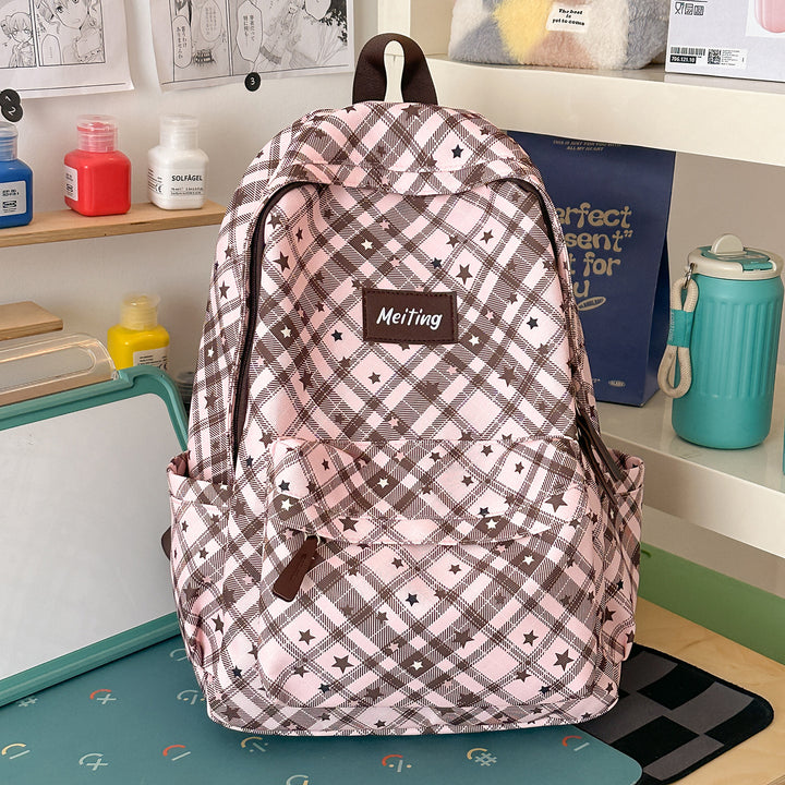 Plaid Pattern Casual Backpack Stornfield