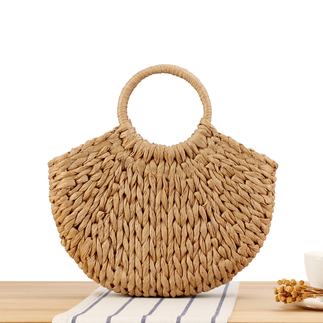Hand-knotted basket bag with unique design Stornfield