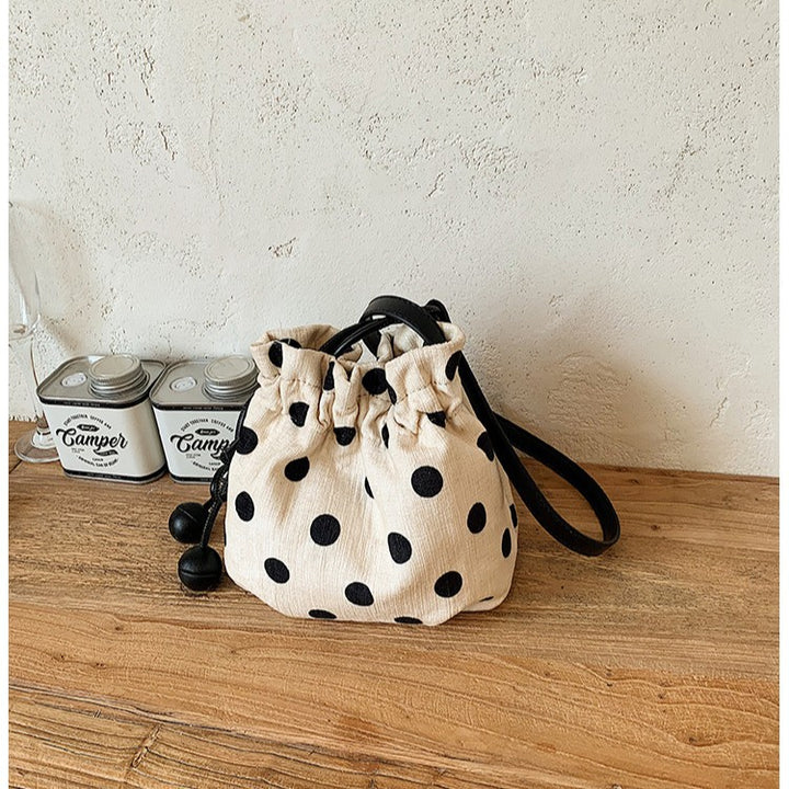 Polka Dot Drawstring Shoulder Bag Stornfield