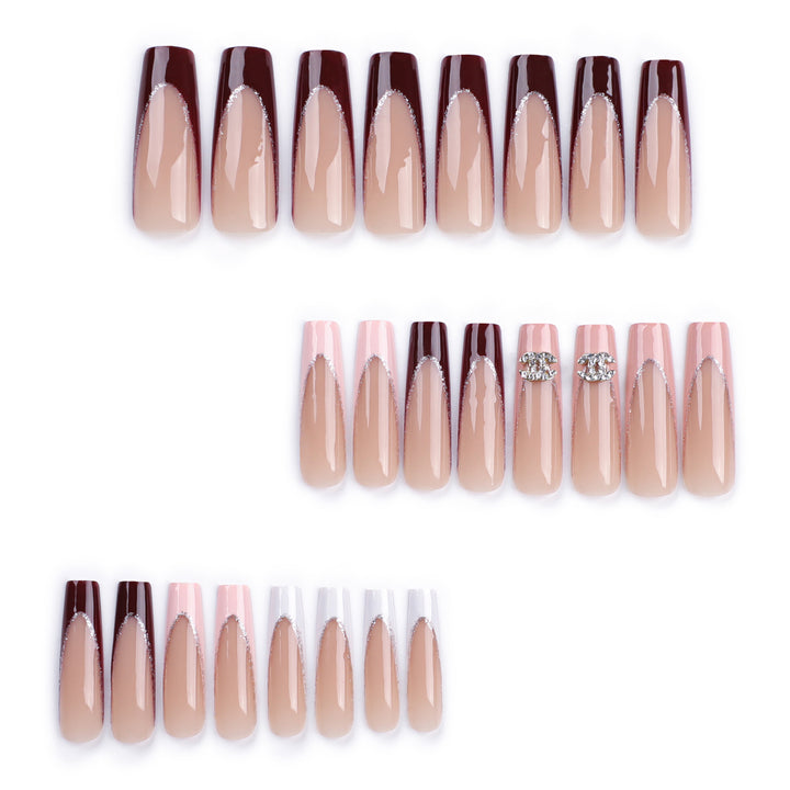 Artistic Nail Extensions with Glitter Decorations Stornfield