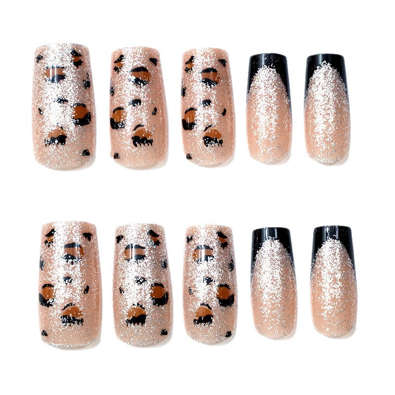 Elegant Leopard Print Nail Art Enhancements Stornfield