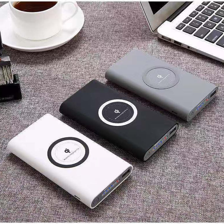 Power bank with wireless charging function and intelligent battery status display Stornfield