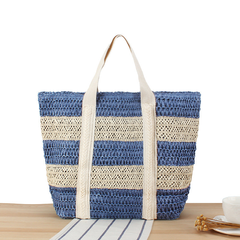 Braided beach bag with sturdy carrying handles Stornfield