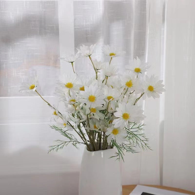 Lifelike Blue Daisy Bouquet