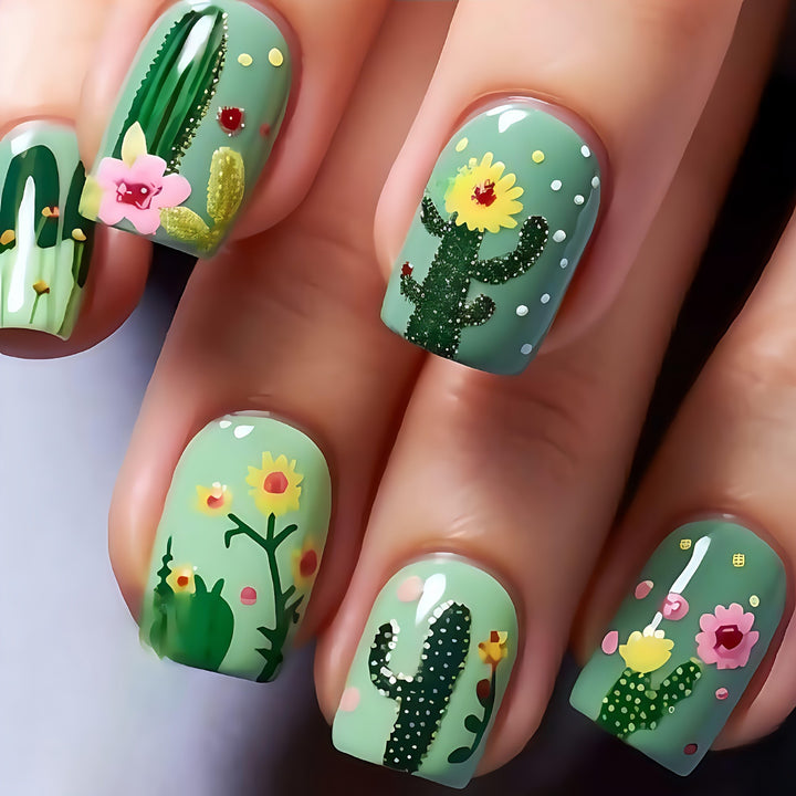 Elegant Artificial Nails with French Manicure and Glitter Effects Stornfield