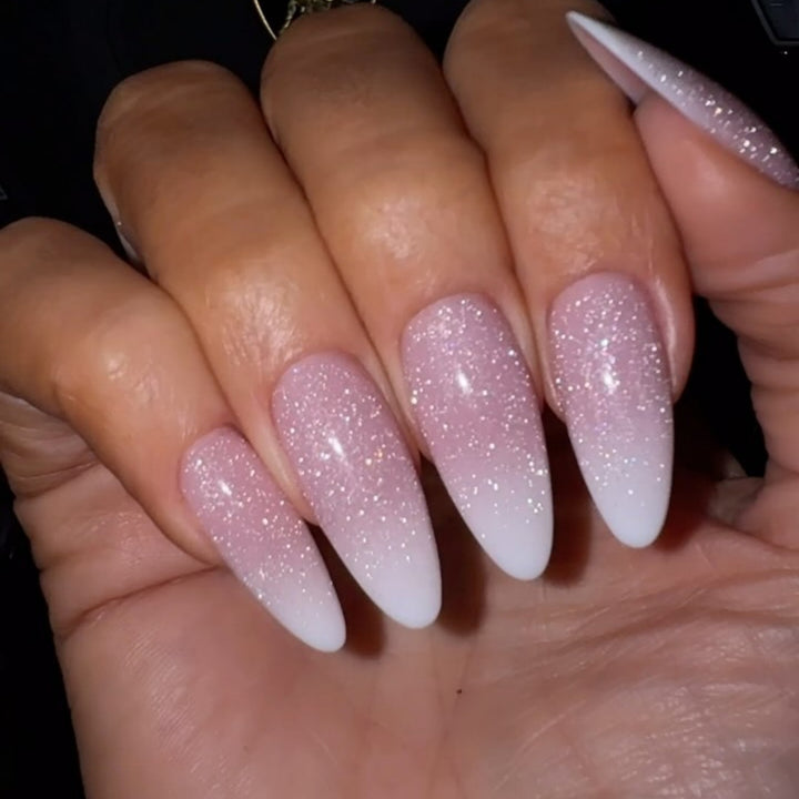 Glamorous Ombre Glitter Nail Extensions Stornfield