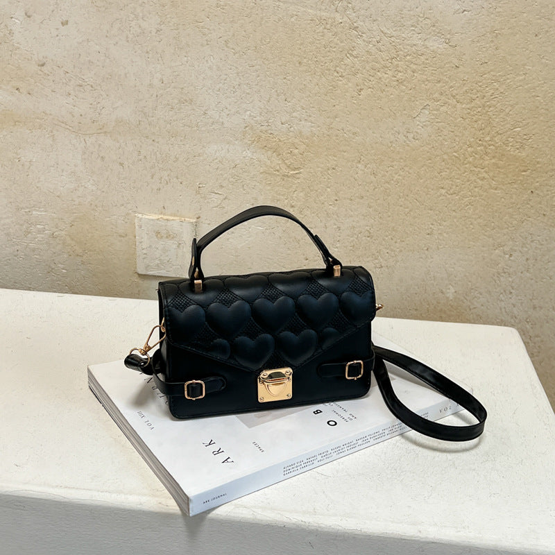 Heart-Quilted Handbag