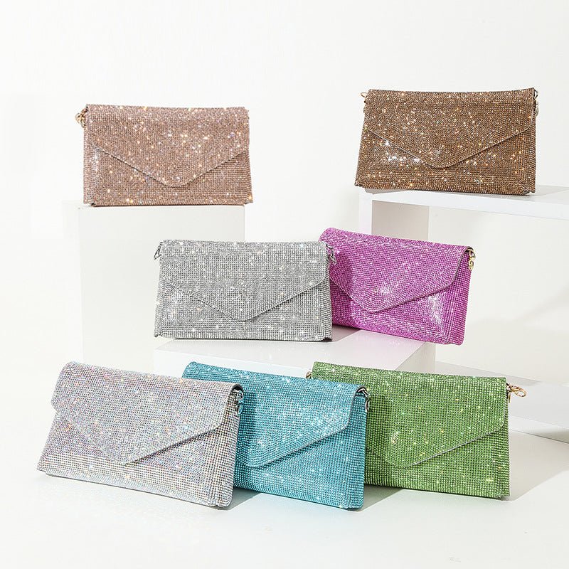 Rhinestone-Studded Evening Clutch