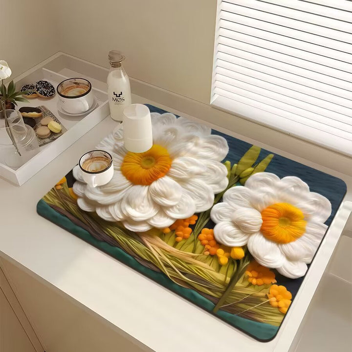 Floral-Themed Kitchen Mat Stornfield