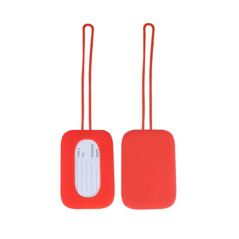 silicone luggage tag with ID window and elastic strap Stornfield