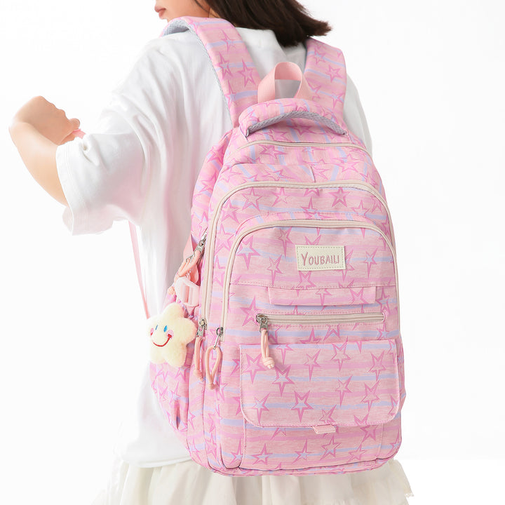Fun Star-Patterned School Backpack Stornfield