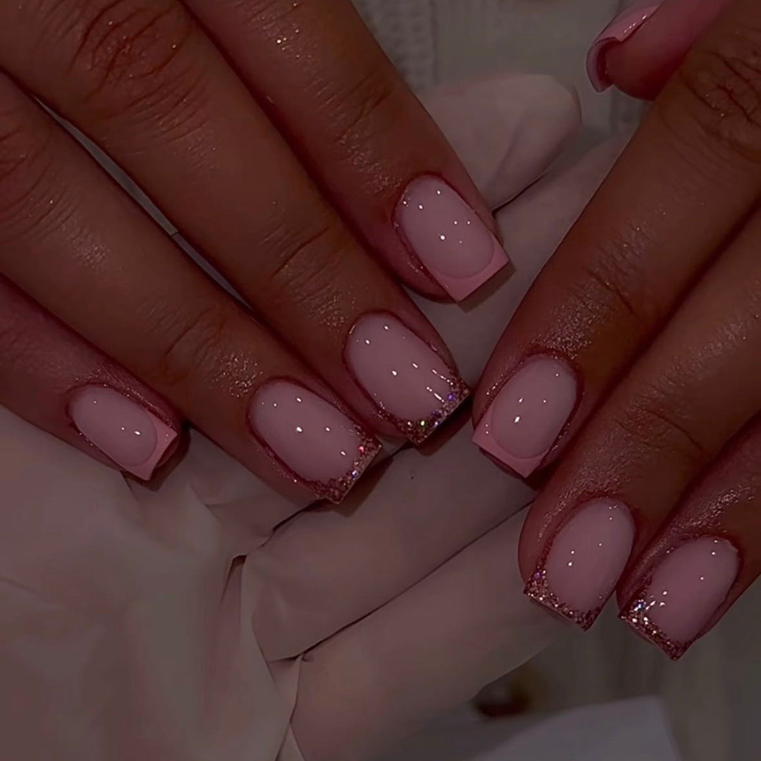 Glamorous artificial nail tips with sparkling accents Stornfield