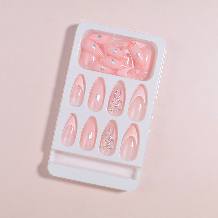 Premium Press-On Nail Set with Decorative Accents Stornfield