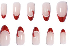 Festive French Tip Press-On Nail Set Stornfield