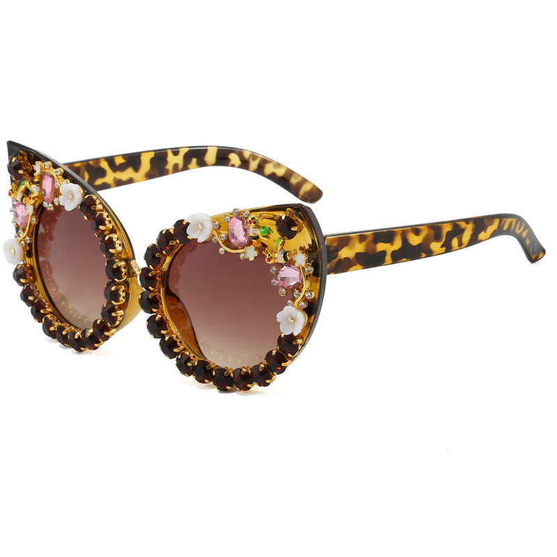 Women's Heart-shaped Sunglasses with Sparkling Accents Stornfield