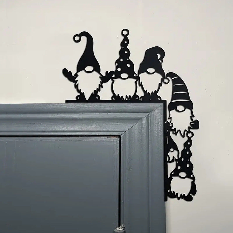 Decorative wall shelf with Christmas gnomes Stornfield
