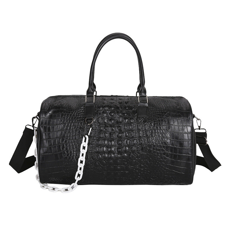 Crocodile Textured Luxurious Travel Duffle Bag Stornfield
