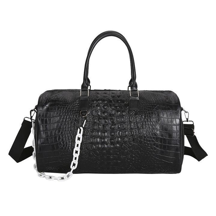 Crocodile Textured Luxurious Travel Duffle Bag Stornfield