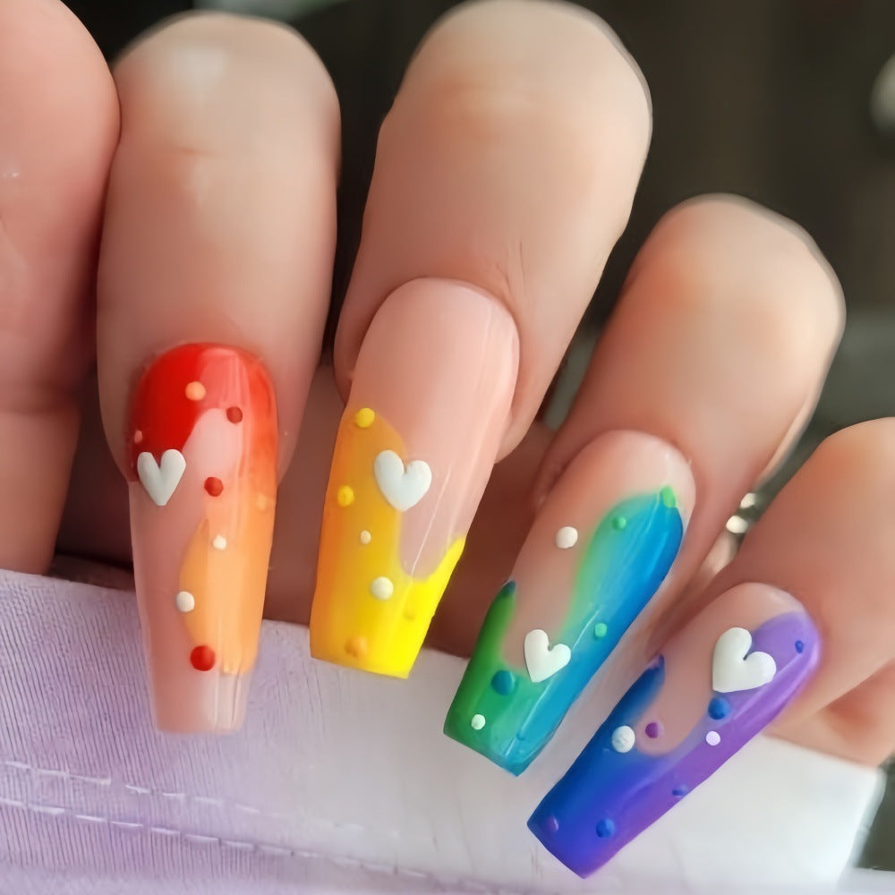 Acrylic Nail Set with Colorful and Creative Designs Stornfield