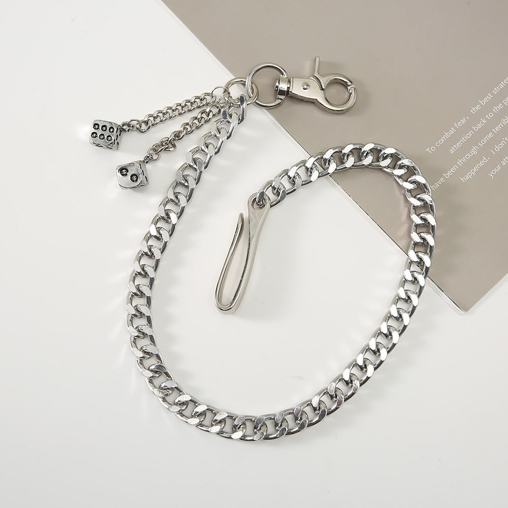 Fashionable chain keychain with cube pendants Stornfield