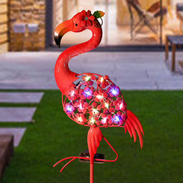 Decorative Metal Peacock Garden Stake Sculpture With Integrated LED Fairy Lights And Weatherproof Outdoor Stake Stornfield
