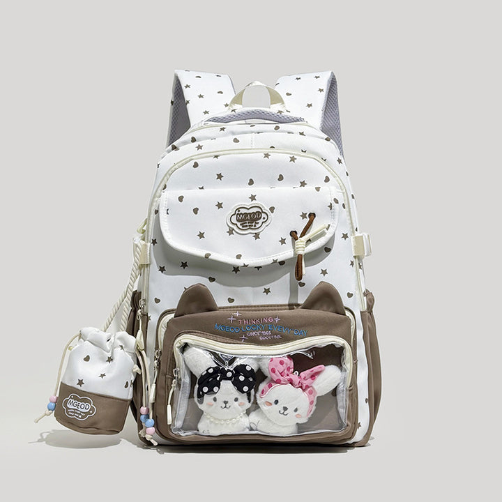 Playful Cat-Ear Design Backpack Stornfield