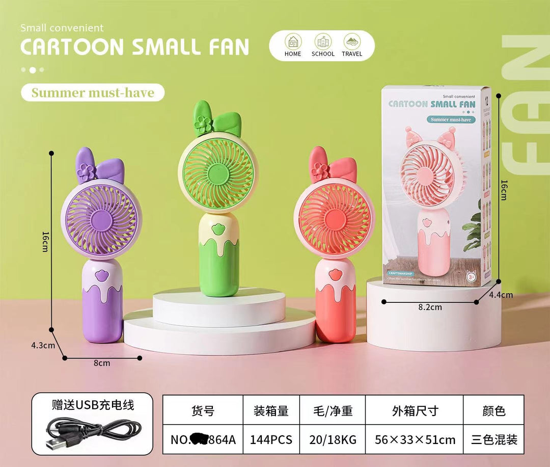 Unisex Cartoon Hand Fan with Cute Animal Design Stornfield