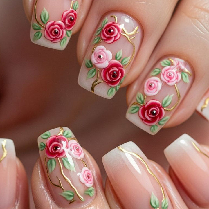 Floral Art Nail Design Stornfield