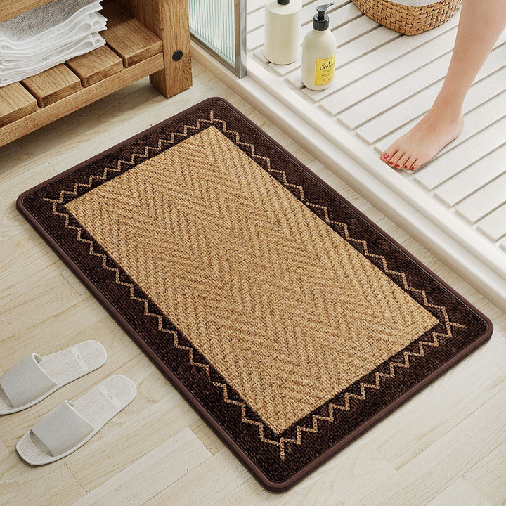 Plush Textured Bathroom Rug