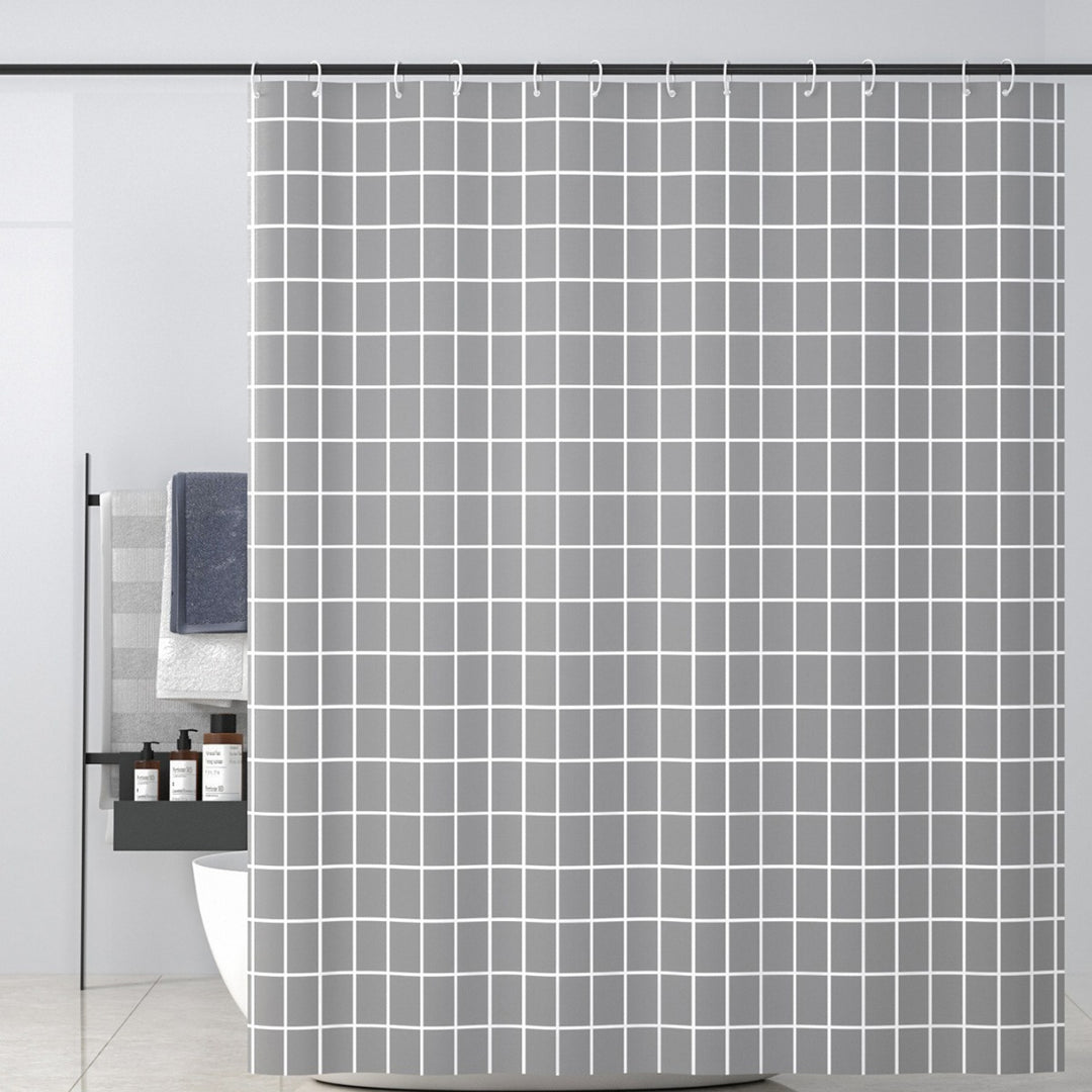 Modern Geometric Pattern Shower Curtain Stornfield