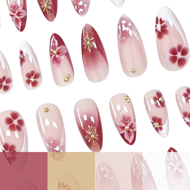 Artistic Floral Acrylic Nail Extensions Stornfield 1789915666