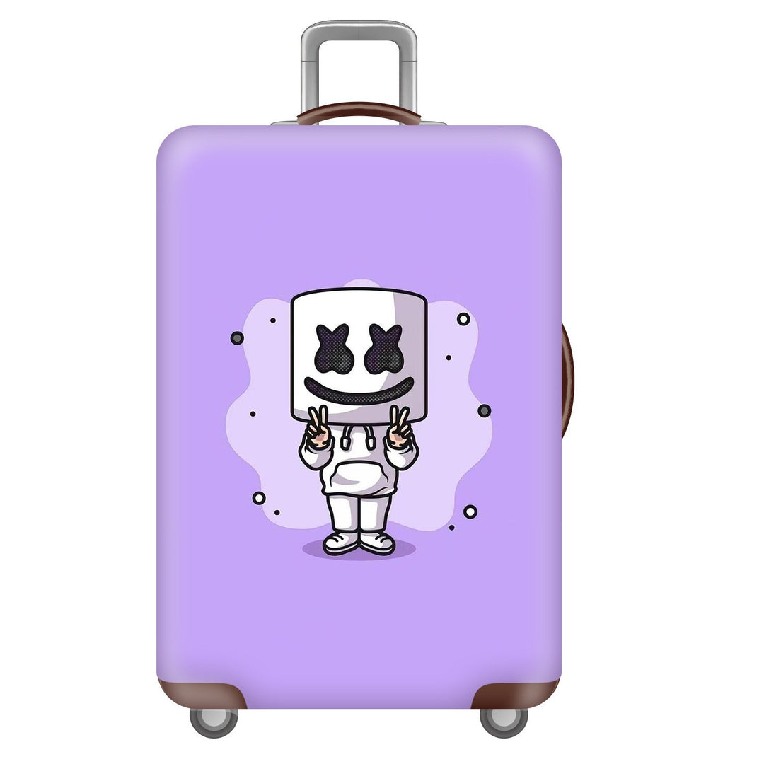 Unisex nan robust Hart shell trolley with lion portrait motif print, shock-resistant ABS polycarbonate shell, multi-wheeled chassis and TSA security lock Stornfield