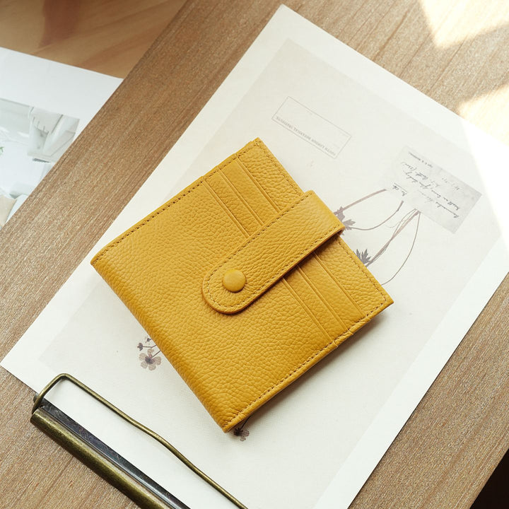 Compact Textured Leather Wallet