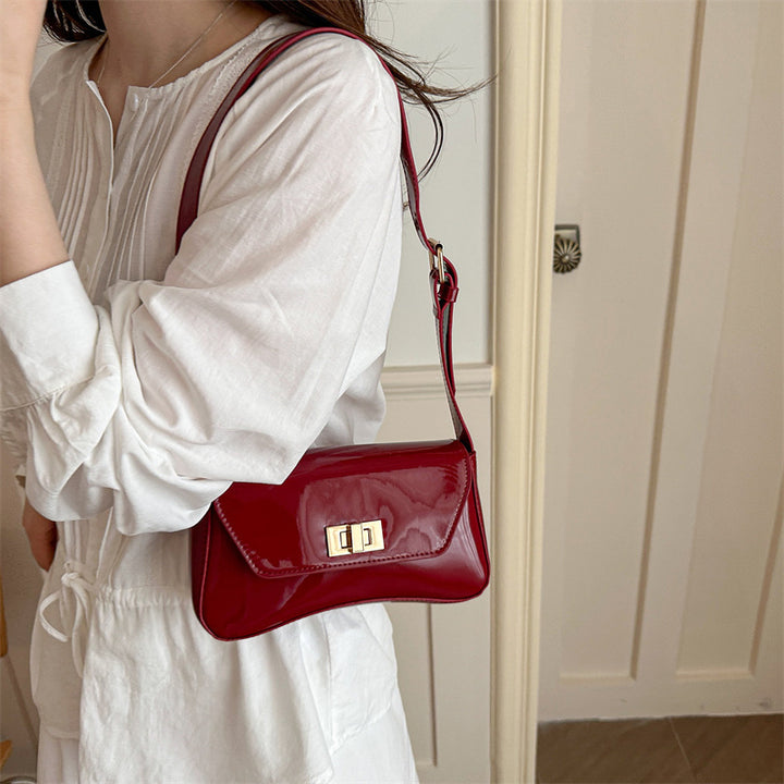Elegant Patent Leather Mini Shoulder Bag