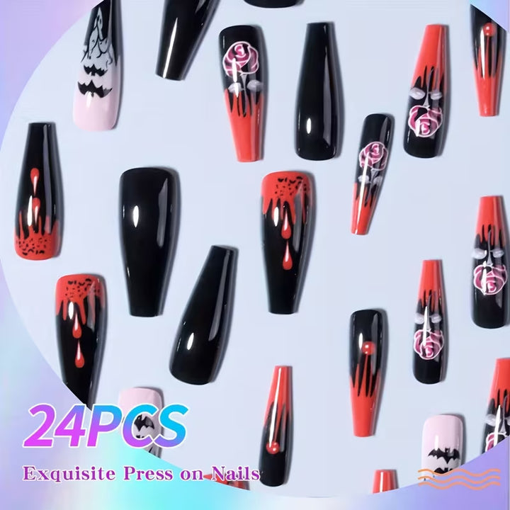 Halloween-Themed Art Press-On Nails Stornfield