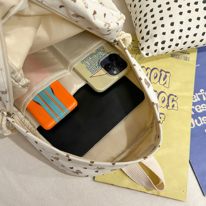 Backpack Made of High-Quality Cord with Playful Applications Stornfield