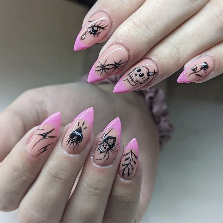 Halloween-Themed Articulated Press-On Nails Stornfield