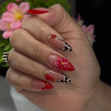 Artistic Floral Nail Enhancements Stornfield