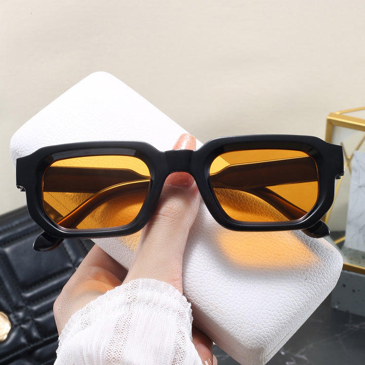 Women's fashionable square sunglasses with clear frame Stornfield