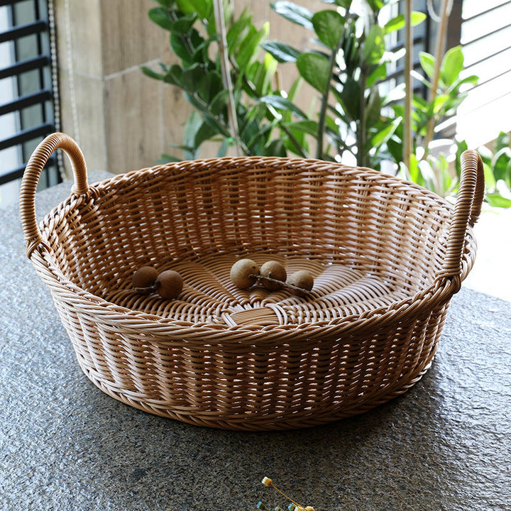 Large Handwoven Wicker Serving Basket Stornfield
