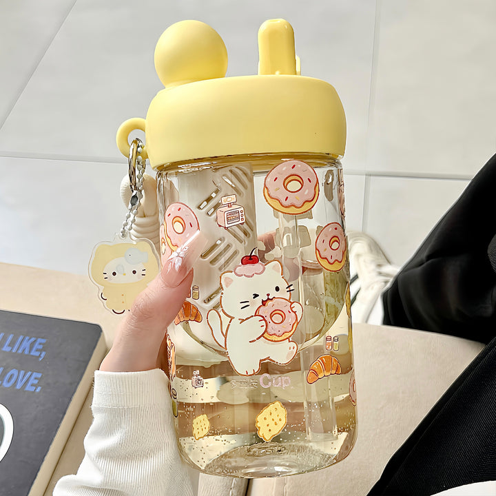 Women's water bottle with integrated animal motif and practical carrying handle Stornfield