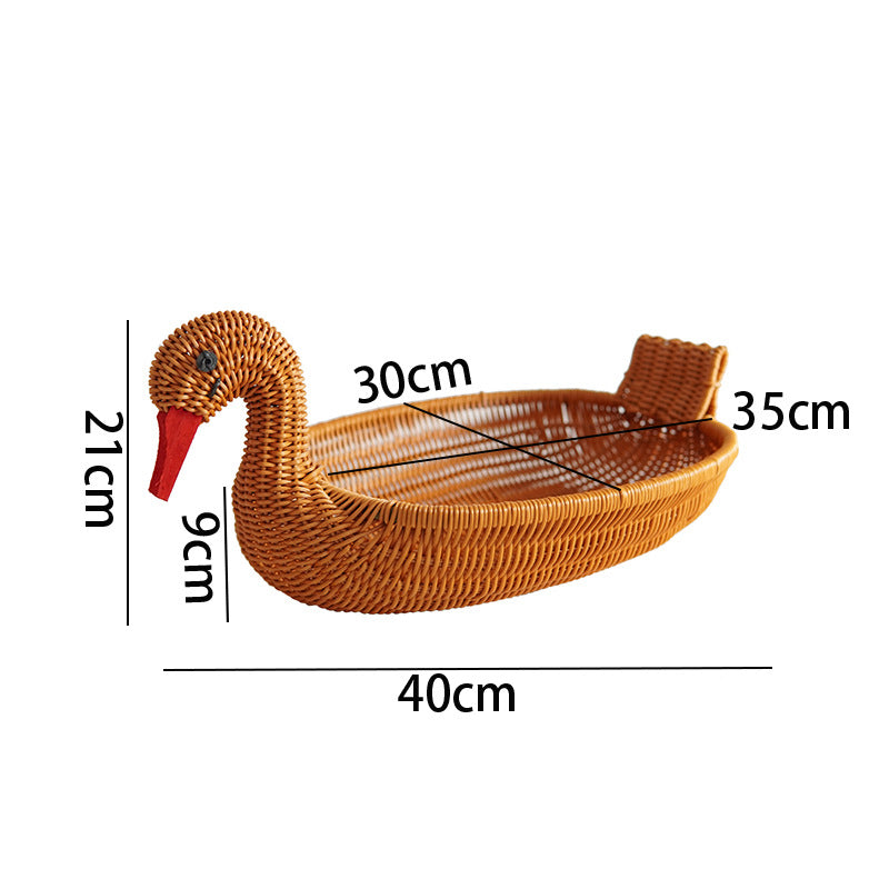 Decorative Woven Duck-Shaped Basket Stornfield