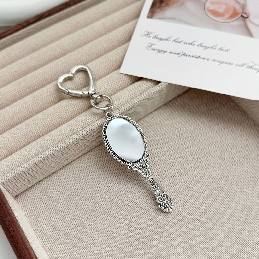 Vintage-Style Compact Mirror Keychain Stornfield