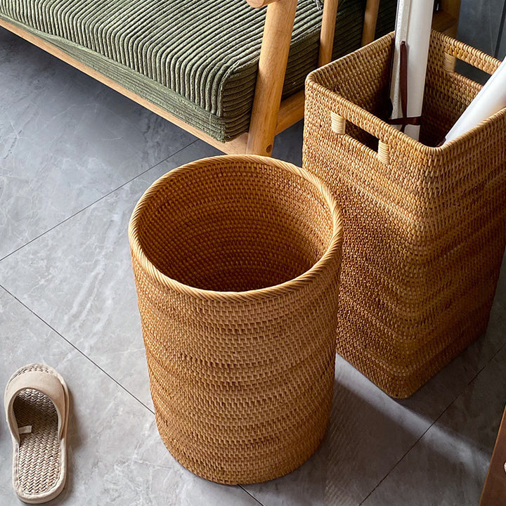 Women rectangular storage basket with practical handle Stornfield