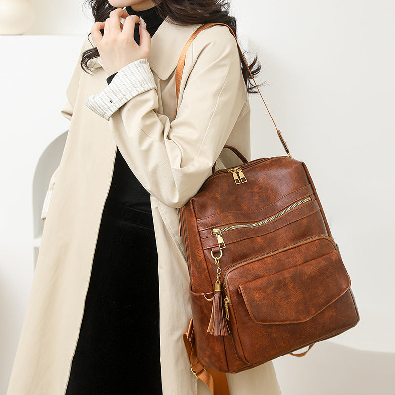 Multifunctional Stylish Leather Backpack Stornfield