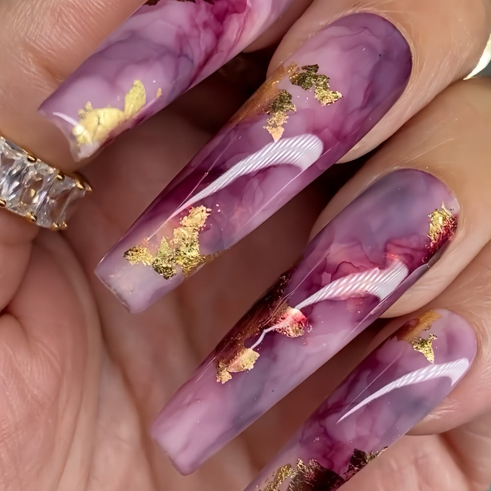 Elegant artificial nails with glitter accents Stornfield