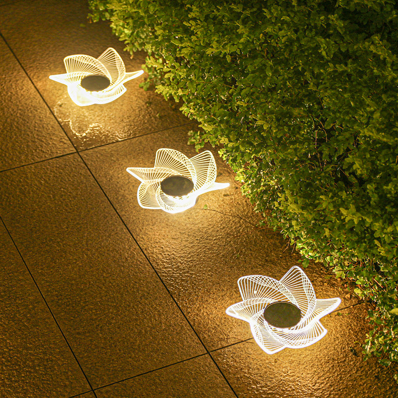 Decorative Solar Acrylic Petal Garden Stake LED Pathway Light Stornfield