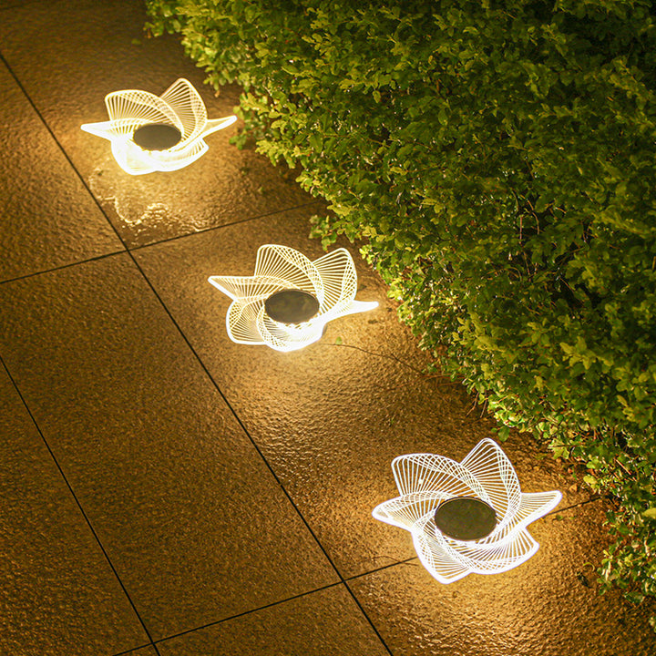 Decorative Solar Acrylic Petal Garden Stake LED Pathway Light Stornfield