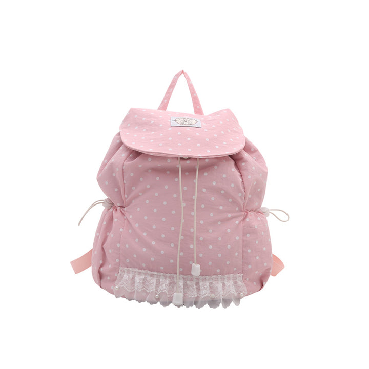 Charming Polka Dot Ruffled Backpack Stornfield