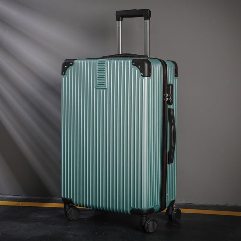 Hard shell suitcase with 360-degree wheel system and integrated safety feature Stornfield